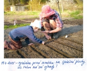 První sázení - máme malé pomocníky - duben 2014